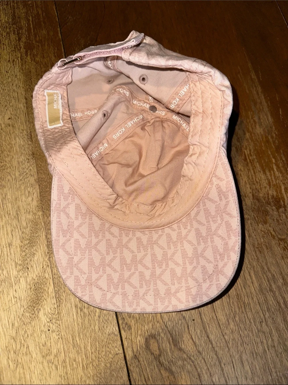 Michael Kors Pink Monogram Baseball Cap